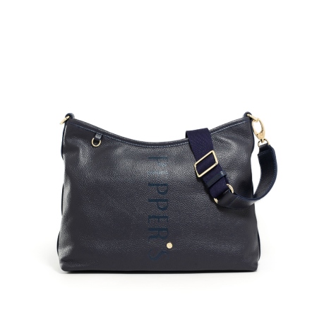 INK 牛皮梯形斜背包 - 午夜藍/淺石灰 ( 224-042 )