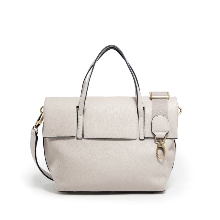 PEGASUS牛皮翻蓋手提小公事包 - 暗墨綠/月光灰 (124-002)