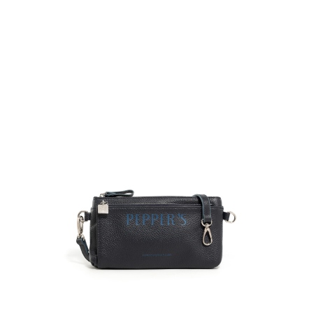 INK 牛皮拉鍊雙層小包 - 午夜藍/象牙灰 ( 224-045 ) 