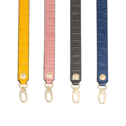 PEGASUS 牛皮壓紋背帶 - 芥末黃/淡柔粉/礦石藍/灰 ( 221-715) 