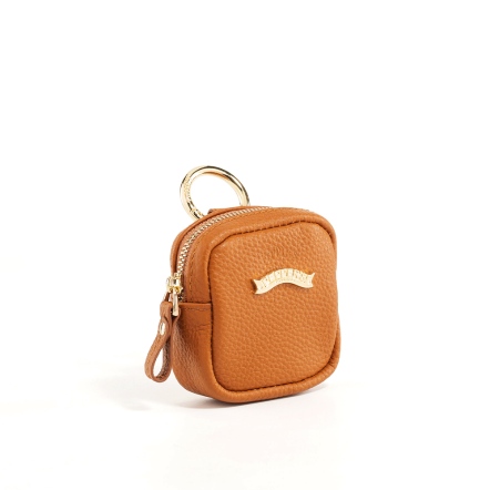 WISH 牛皮方形耳機袋 - 夕陽棕 ( 221-790 ) USD$ 37.2