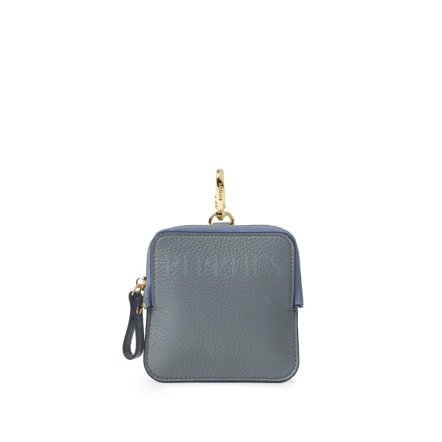 INK 真皮方形鑰匙零錢包 - 奶油黃/赭石棕/迷霧藍/簡約黑/月光灰(325-090)