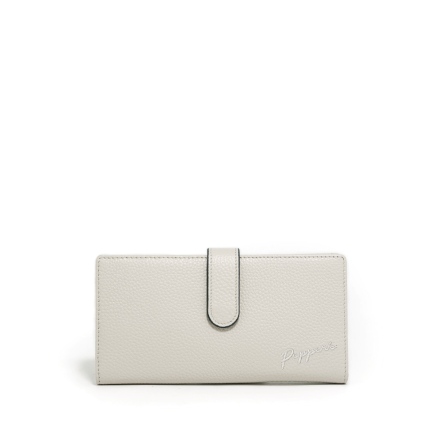 SIGNAL 牛皮刺繡磁釦長夾 - 迷霧藍/月光灰 (224-063) USD$ 102.5