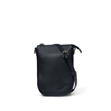 SIGNAL 牛皮刺繡馬鞍手機包 - 咖啡棕/簡約黑/迷霧藍/月光灰(224-059)