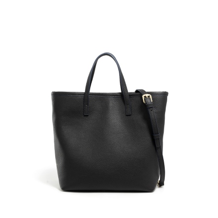 GOLD 真皮手提水桶包 - 粉膚色/簡約黑(225-090)