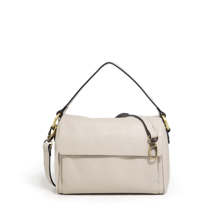 INK 牛皮翻蓋手提肩背包 - 咖啡棕/象牙灰/簡約黑 ( 224-046 )