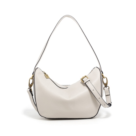 FUTUREME 真皮船型單肩包 - 摩卡棕/月光灰(225-096)