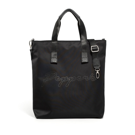 SIGNAL 尼龍直式手提包 - 淺沙色/簡約黑(224-068) 