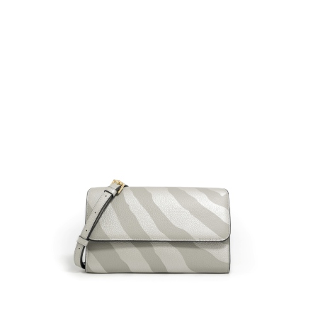 SPARKLE 牛皮斑馬紋信封包 - 冰河銀/暗夜藍 ( 223-961 ) 