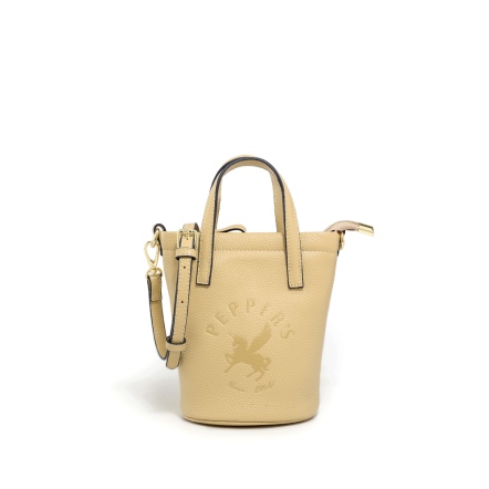 PEGASUS 牛皮迷你水桶包 - 奶油黃/岩藍色 ( 224-015 )