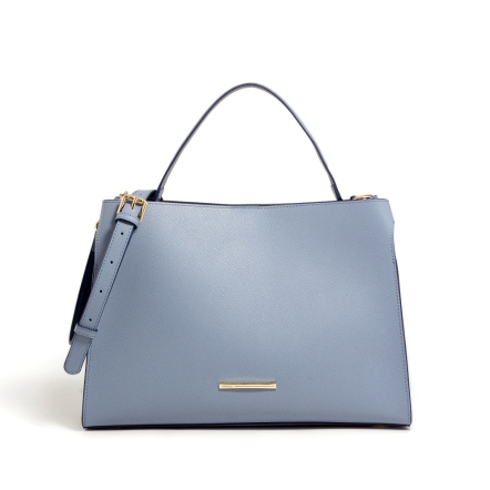 INFINITY 牛皮方形手提包 - 蜜桃粉/空氣藍 ( 223-996 ) 