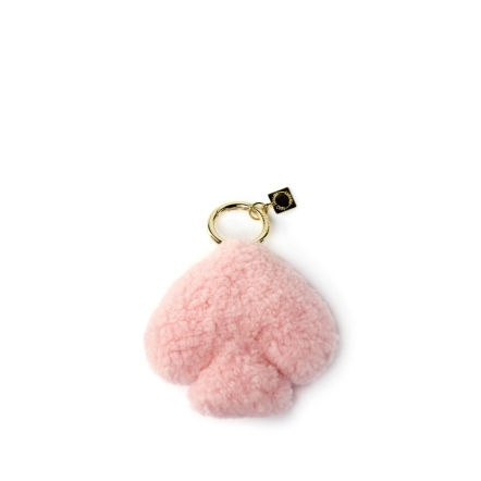 FLUFFY 黑桃羊羔毛掛飾 - 櫻花粉/簡約黑(325-060)
