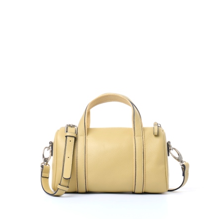 FUTUREME 真皮迷你手提波士頓包 - 奶油黃/簡約黑/月光灰(225-119)