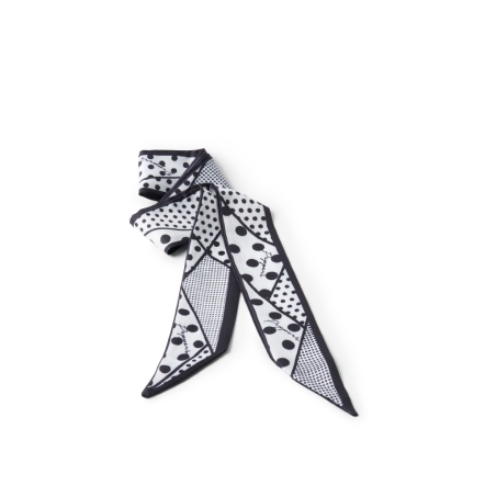 WISH 幾何印花長絲巾 - 淺米杏/櫻花粉/海軍藍/橄欖綠/簡約黑(325-092)