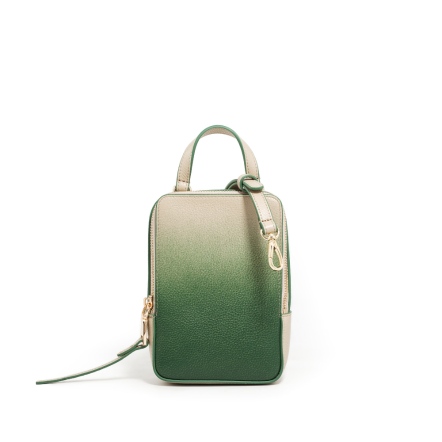 INTENSITY 牛皮漸層方形隨行包 - 晚霞綠 ( 224-036 ) 