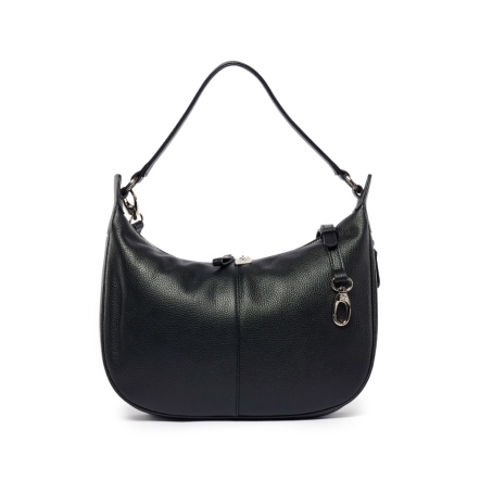 CUBE 真皮彎月肩背包 - 簡約黑/月光灰(225-117)