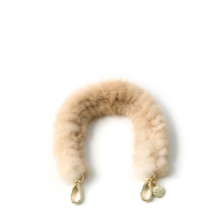 FLUFFY - 毛茸茸手挽鍊 - 淺駝棕/簡約黑(325-094)