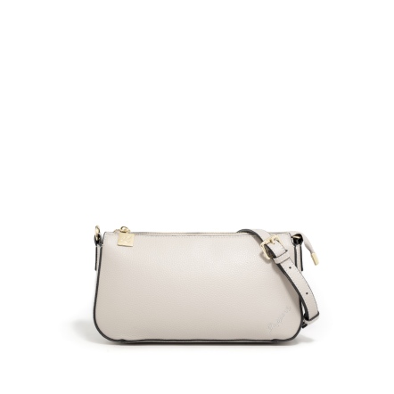 SIGNAL 牛皮刺繡拉鍊隨行包 - 迷霧藍/月光灰 (224-060) 