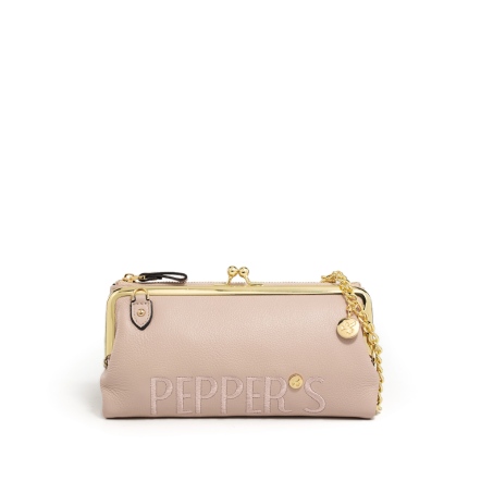 INK 牛皮金鍊口金長夾 - 淺杏色/礦石藍 ( 221-757 ) USD$ 151.0