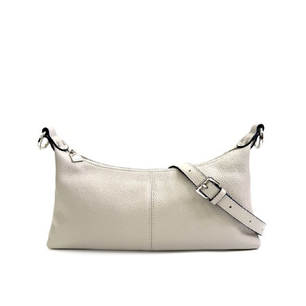 PEGASUS 真皮船型肩背包 - 玫紅粉/月光灰(226-144)