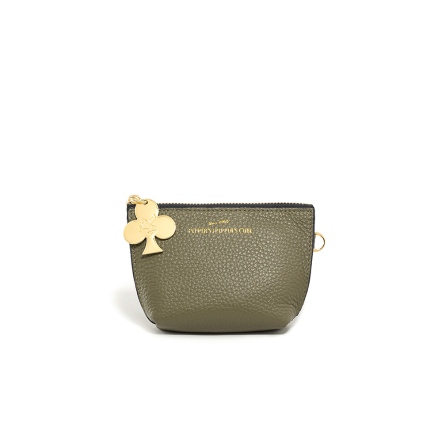 FORTUNE 牛皮小船鑰匙零錢包 - 胭紫紅/沼綠色 ( 223-935 ) USD$ 44.8