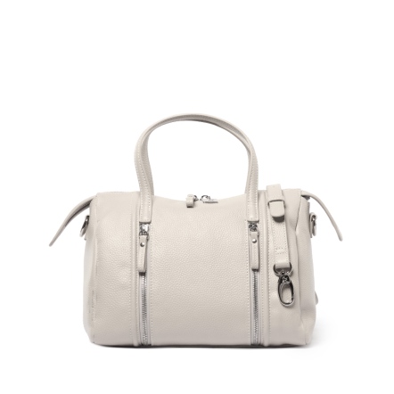 CUBE 真皮拉鍊波士頓包 - 午夜藍/月光灰(225-115)