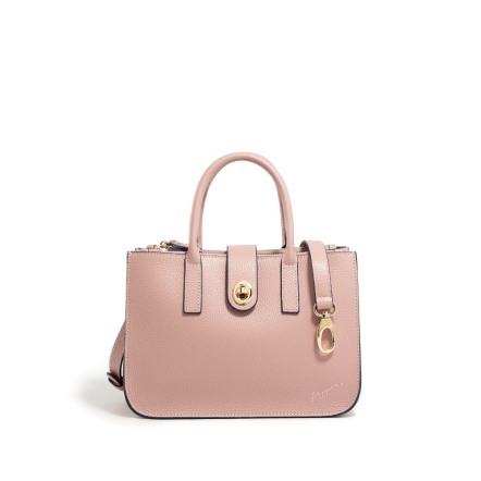 SWITCH 牛皮轉鎖托特手提包(S) - 玫瑰粉 ( 224-010 )