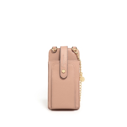 SIGNAL 牛皮卡夾零錢手機包 - 象牙灰/淡柔粉/岩靛藍 ( 223-967 ) USD$ 74.0