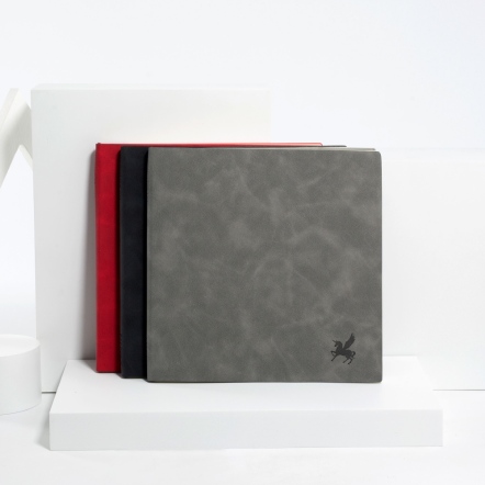 紀錄生活筆記本 - 酒紅/淺灰/鐵灰(324-055)