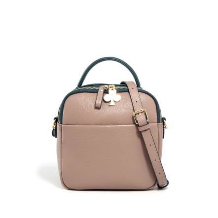 FORTUNE 牛皮撞色吐司手提包 - 杏仁白/淡拿鐵 ( 223-977 ) 