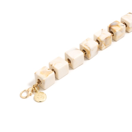 GOLD 方糖手挽鍊 - 淺卡其 ( 222-889-21 ) USD$ 35.6