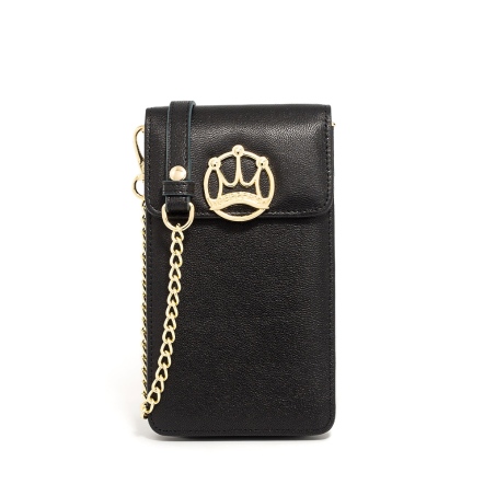 CROWN 羊皮鍊背隨行包 - 黑 ( 222-836-90 ) USD$ 137.5